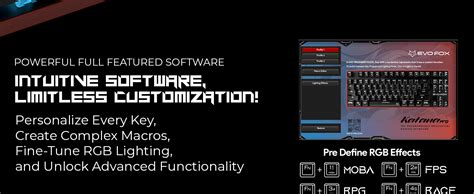 EvoFox Katana Pro Programmable Mechanical Keyboard with Silent Outemu ...