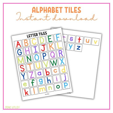 Alphabet Letter Tiles | Capital Letters | Lowercase Letters | Abc's ...