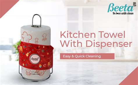 Beeta Kitchen Towel Paper Roll Stand- Kitchen Dispensor with Free ...