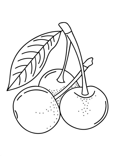 Cherry Fruit coloring page - Download, Print or Color Online for Free
