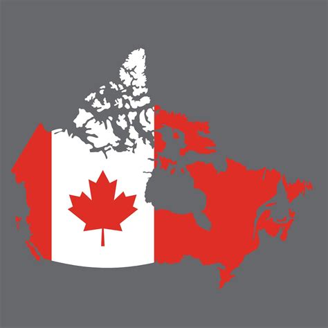 canada vector map with the flag. Map of Canada with Flag. Hand Painted with Brush. Vector ...