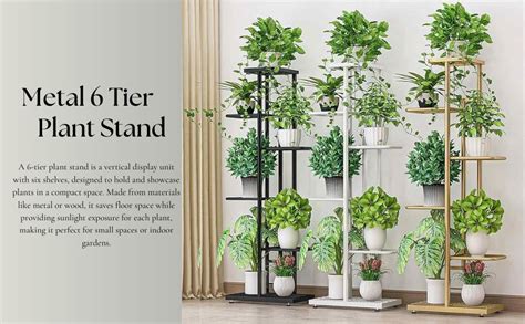 Worthy Shoppee Metal Plant Stand Flower Pot Holder Shelf