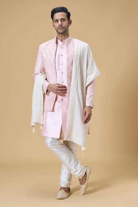 Buy Off White Sequin Embroidered Dupatta For Men by Arihant Rai Sinha ...