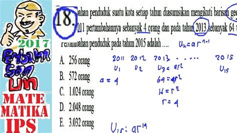Contoh Soal Pertumbuhan Penduduk Alami