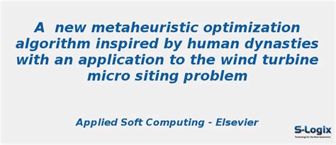 Metaheuristic optimization algorithm inspired by human dynasties | S-Logix