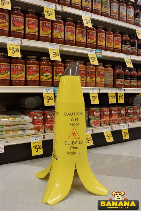 Banana Peel Caution Wet Floor | Wet floor, Wet floor signs, Wet