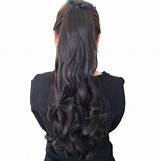 Rizi Synthetic Wavy Curly Ribbon tie up Wrap around Ponytail Long Hair ...