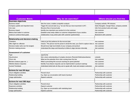 Account Plan Template