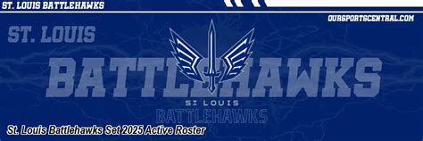 St. Louis Battlehawks Set 2025 Active Roster - OurSports Central