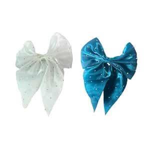 Sparkle Shine Double Tail Bow Hair Clips – Stylish Hair Accessories for ...