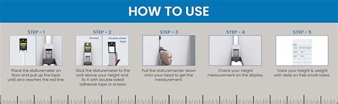 EASYCARE® Wall-Mounted Manual Height Measuring Scale for Kids & Adults ...