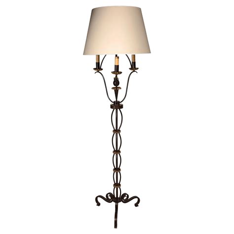 Wrought Iron and Gilt Bronze Floor Lamp by Gilbert Poillerat For Sale ...