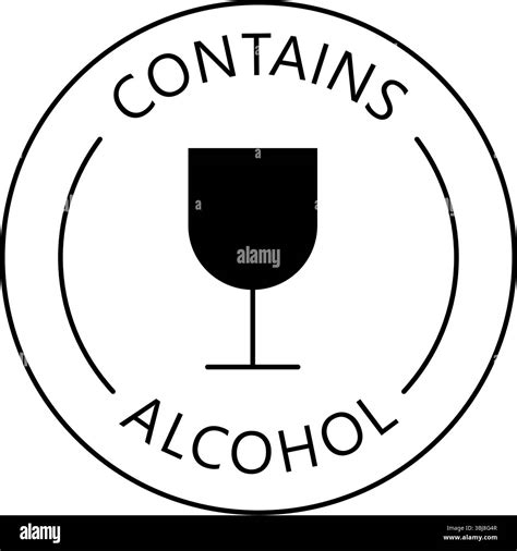 Alcohol contain icon for medication, cosmetic, food, candies. Wine ...