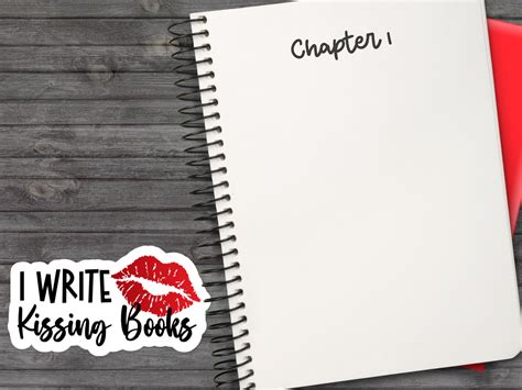 I Write Kissing Books Vinyl Sticker, Romance Writer Sticker - Etsy