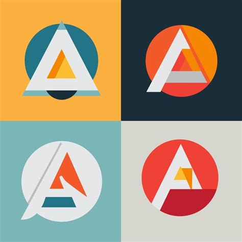 Logotipo de tipografia moderna com a letra A | Vetor Premium