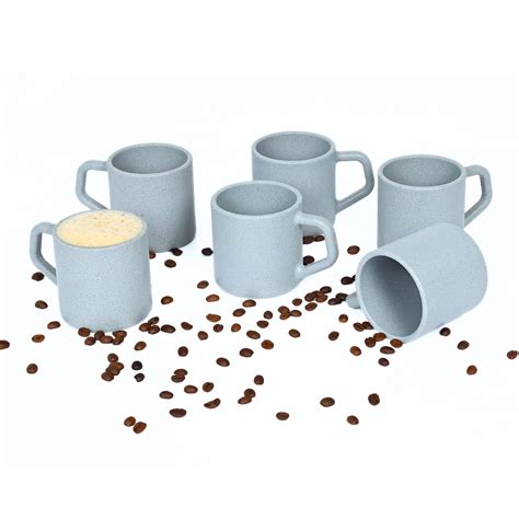 Eha Earth-Friendly Comfy Coffee Cup Set of 6 | 200 ml | Made with Rice ...