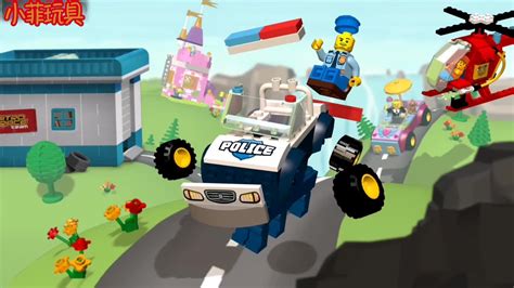 乐高玩具游戏，警察开着警车巡逻_哔哩哔哩_bilibili