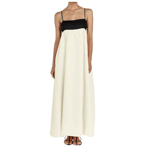 Mzoazpie Womens Maxi Dress Contrast Petite Summer Dresses for Women ...