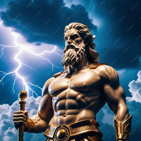 Premium Photo | Zeus in ancient Greek mythology the god of the sky thunder lightning who is in ...