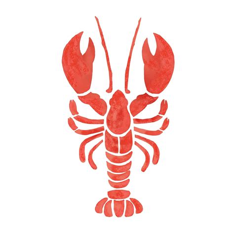 Fistral Orange Lobster Art Print – 20cm & 30cm Square – Medium – My ...