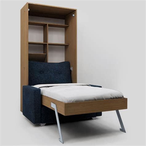 Single Wall Bed With Storage And Sofa – InvisibleBed.com