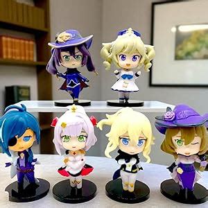Buy Trunkin Genshin Impact Set of 6 Action Figures PVC Anime Figurines ...