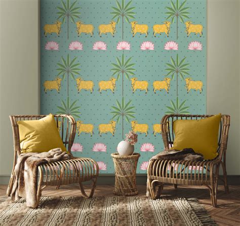Indian Pichwai Wallpaper for Rooms | Life n Colors