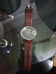 Buy Diesel Leather Master Chief Analog Black Over Sized Dial Men Watch ...