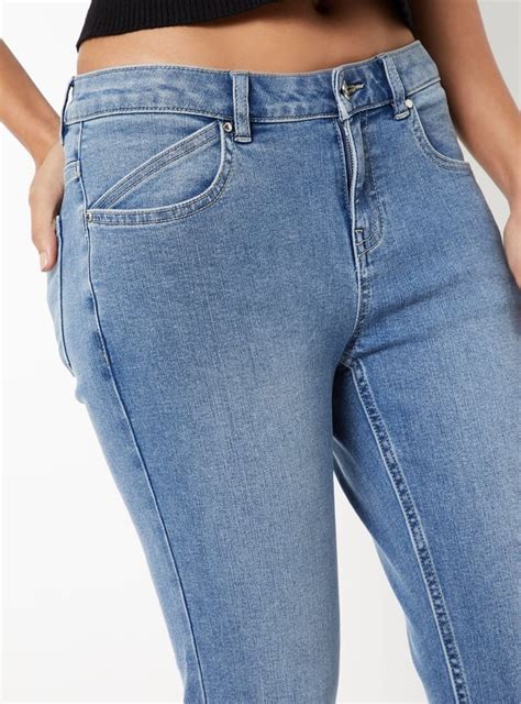 Buy Women Washed Skinny Fit Crop Jeans Online at just Rs. 999.0 ...