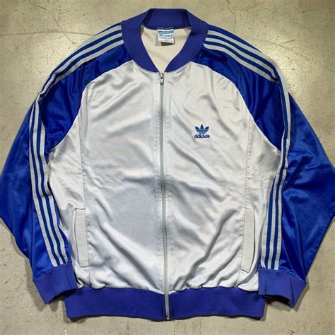 70~80's adidas アディダス ATP KEYROLAN トラックジャージ ブルー×グレー 2トーン テニス USA製 トレフXL ...