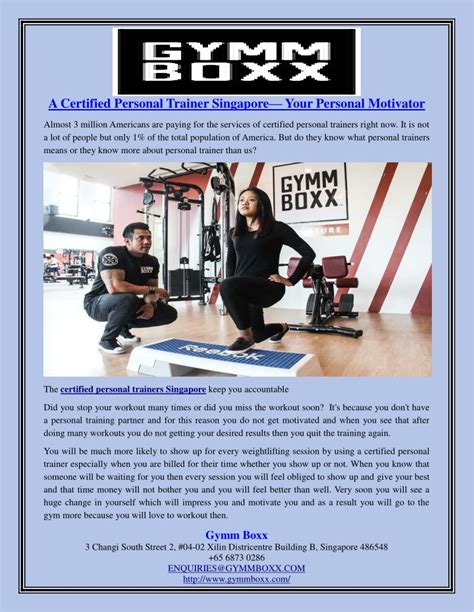 PPT - A Certified Personal Trainer Singapore— Your Personal Motivator ...