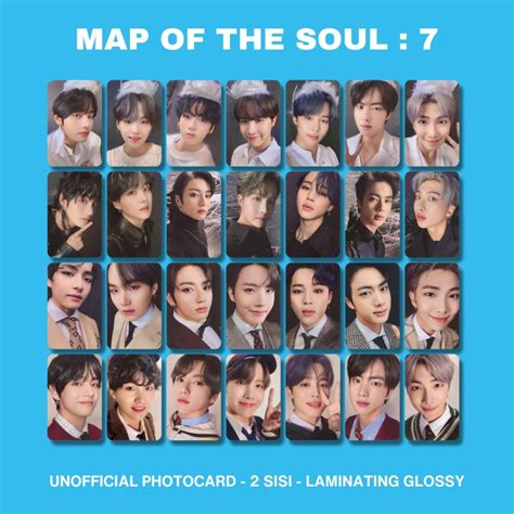 Bts Photocard Map Of The Soul 7 Albums Full Member Unofficial Complete Version | Shopee Singapore