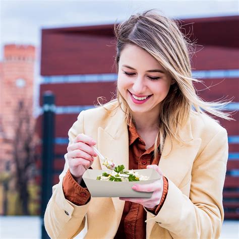 Buy Paper Food Trays - 1/4 lb Disposable Plain White Boats by MT ...