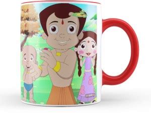 Pics And You Red Coloured Cartoon Themed 31 Chotta Bheem (Ceramic, 11oz ...