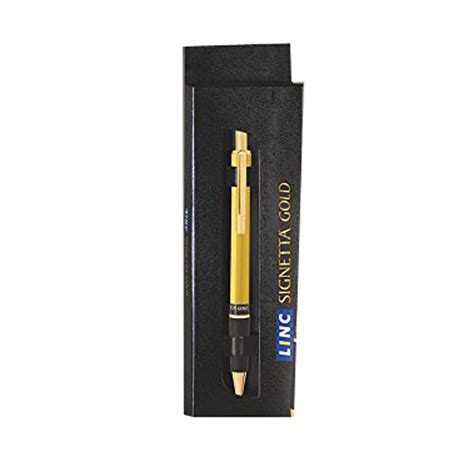 Linc Signetta Gold Model : 17756 Full Golden Color Body Click Type Ball Pen