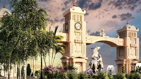 Society gate 3d renders | Premium Photo