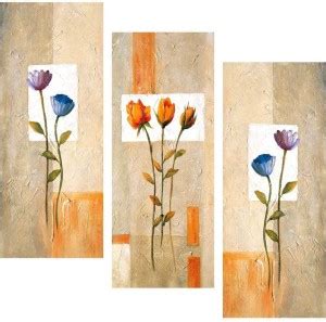 Floral art three piece MDF Poster Paper Print - Floral & Botanical ...