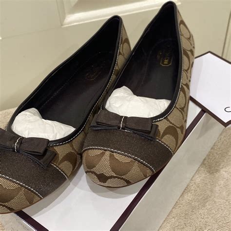 Coach flats | Coach flats, Flat shoes women, Chocolate brown shoes