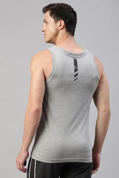 Buy Men Grey Graphic Print Tank Top Online - 665976 | Van Heusen