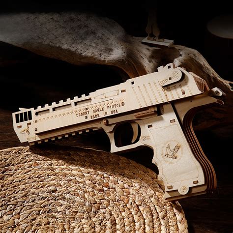 Buy TMEOSK 3D Puzzles for Adults Wood Rubber Band Pistol Toys Desert ...