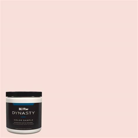 BEHR DYNASTY 8 oz. #160C-1 Floral Linen Satin Enamel Stain-Blocking ...