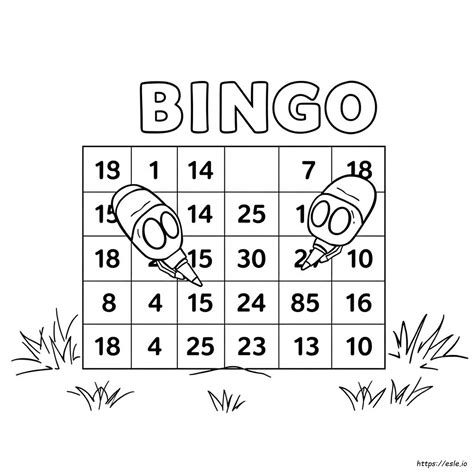 Halaman Mewarnai Spidol Bingo