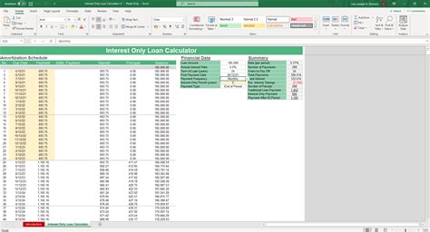 Interest Only Loan Calculator Excel Template - Simple Sheets