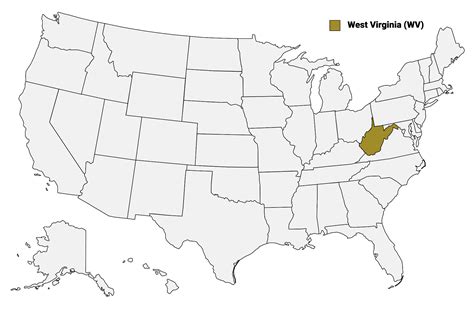West Virginia Counties Map | Mappr