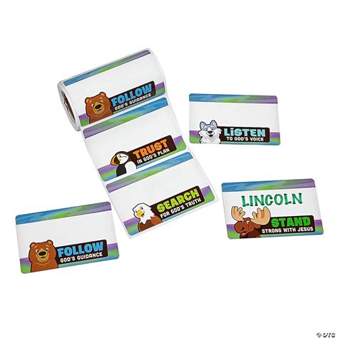 3 1/2" x 2 1/4" Great North VBS Name Tag Sticker Roll - 100 Pc ...