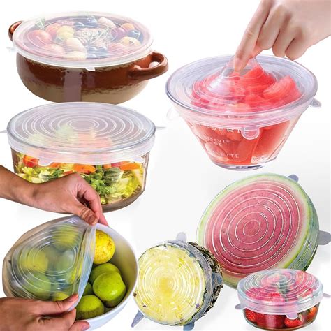 Amazon.com: W&P Reusable Silicone Stretch Lid, Set of 6 Circular Lids ...