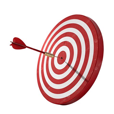 3d Target With Arrow Hitting Bullseye, 3d Target Icon, Goal Hit ...