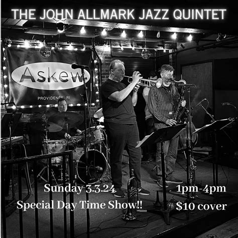 The John Allmark Jazz Quintet, Askew Prov, Providence, 3 March 2024 ...