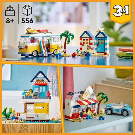 Buy LEGO Creator 3 in 1 Beach Camper Van to Summerhouse to Ice-Cream ...
