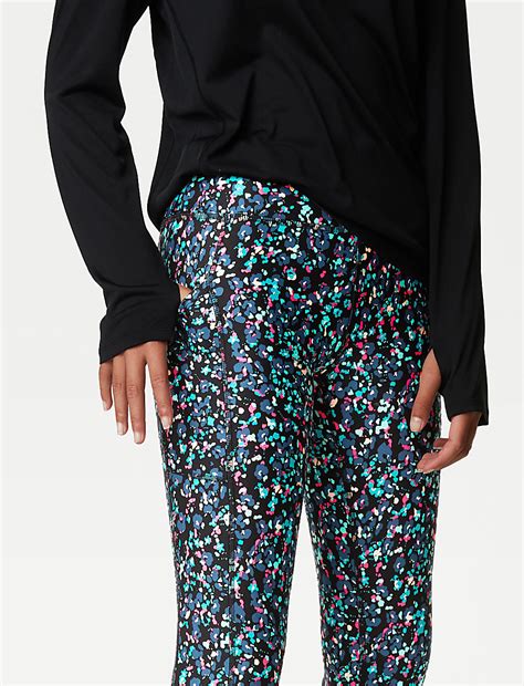 Buy Printed Sports Leggings at Marks & Spencer